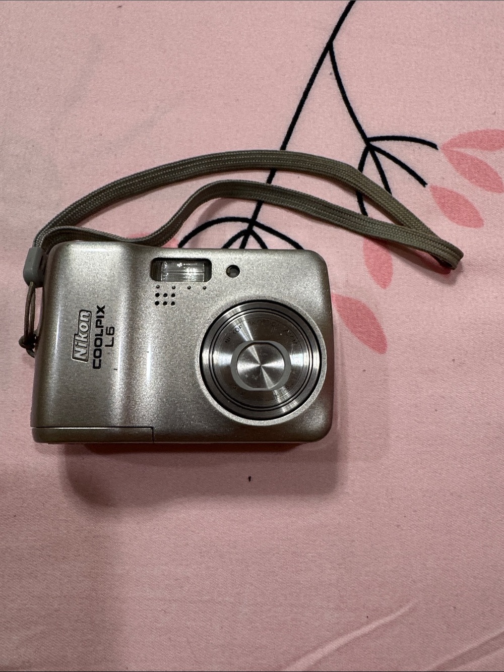Nikon Silver Compact Point-and-Shoot Digital Camera with Wrist Strap